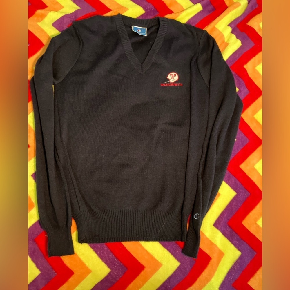 Vintage champion university of Massachusetts cardigan small
